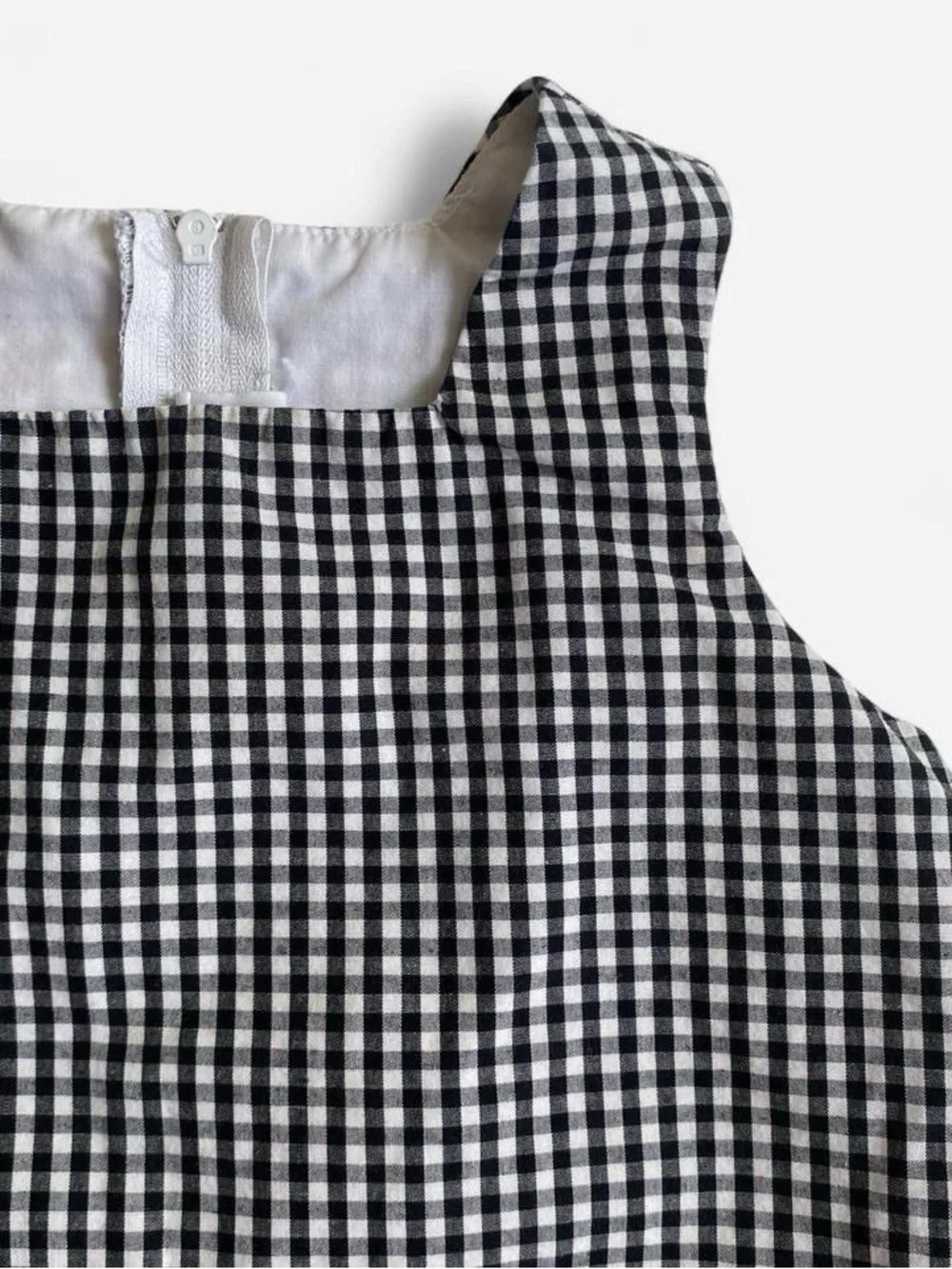 Y2k girls black & white plaid floral ladybug dress
